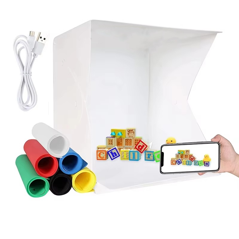 Photography Lighting Kit Portable - Складной лайтбокс, портативная фотостудия с LED-подсветкой,