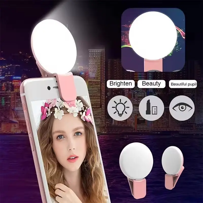 Photography Lighting Description - Портативная мини-светодиодная кольцевая лампа для селфи